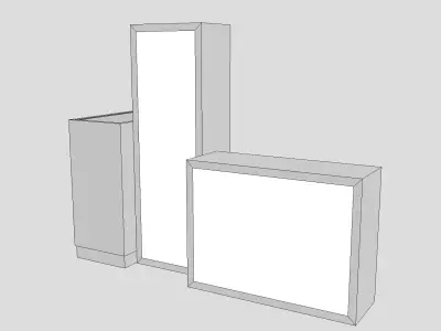 Tall Exhibition Display Stand Pack  Modular Showcase 3D Models 3D model