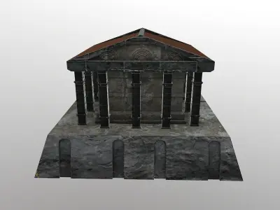 Temple greek Low-poly 3D model