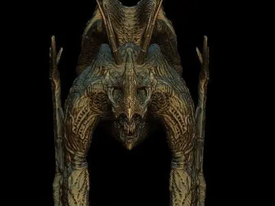 The Cave Creature sliced and Keyed 3D model