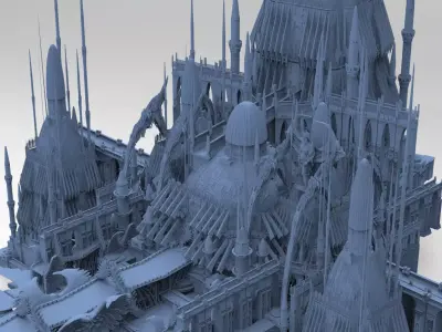  Ancient Cathedral of the Depths 6 designs 3D model
