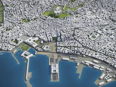 Naples - Napoli Low-poly 3D model