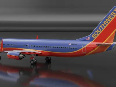  Southwest Airlines Boeing 737-800 with Interior 
