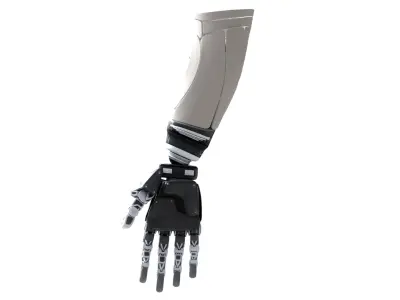 Robotic Arm subdivision Blender 3d model Low-poly 3D model