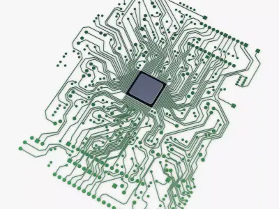 Electronic circuit board v 1 Low-poly 3D model