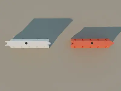 Plastic Jersey Barriers 2 - Traffic Barrier Low-poly 3D model