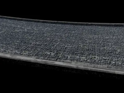 Giga Ring Space Station - Blender Cycles 3 3D model