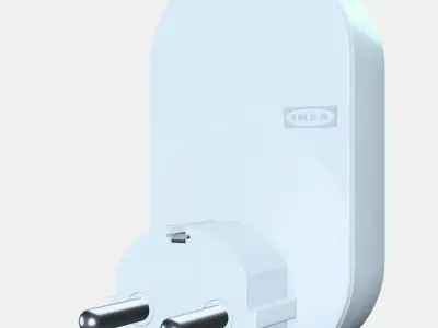 TRADFRI Wireless control outlet Low-poly 3D model