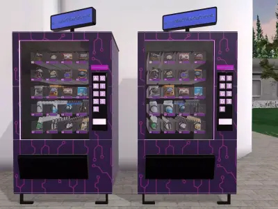 Sci-fi Automat Low-poly 3D model