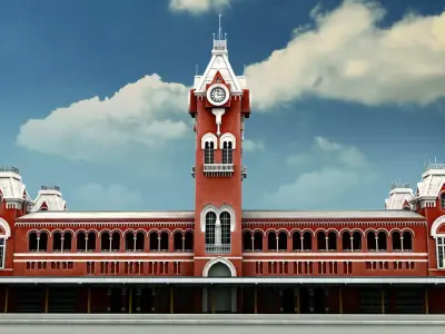 chennai central railway station 3D model