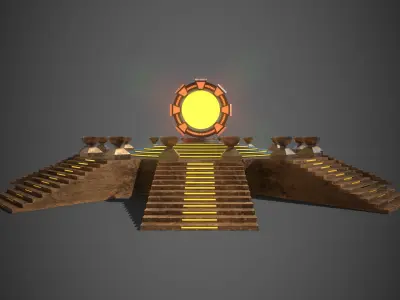 Star Gate Three  Low-poly 3D model