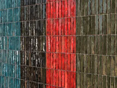 Teal Tile Material 14 - PBR Seamless Textures Texture
