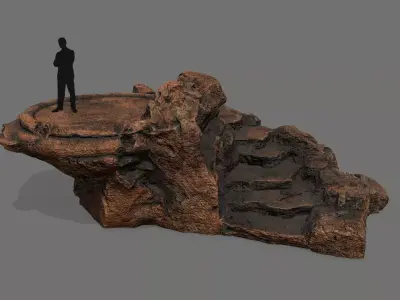 Ladder tree stump Low-poly 3D model