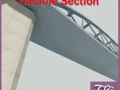 IRON RAILWAY BRIDGE 3D model