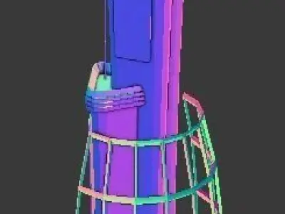 Iso Tower11 Low-poly 3D model