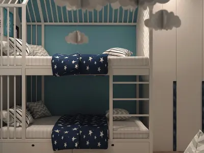 Boys Bedroom Design  3D model