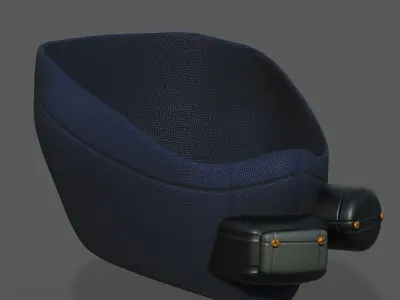 Gas mask respirator scifi futuristic  Low-poly 3D model 2