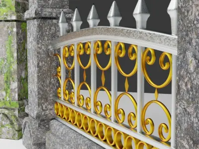 Fence ornate 3D model