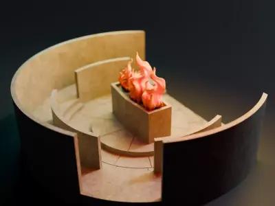 Qui-Gon Jinn Funeral Chamber Diorama 3D print model