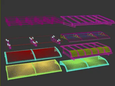 Outsunny Window Awning Door Canopy Front Door Sun Shelter 3D model