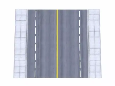 Seamless Road Low-poly 3D model