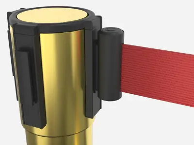 Stanchion Retractable Belt Barriers 3D model