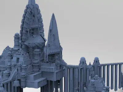 Wizards Master Fortress Kings Tower 3D model