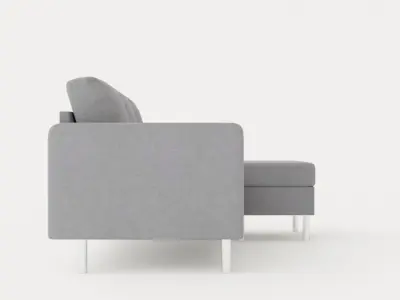 Friday Divan Sofa 3 Seater Reversible Light Gray Low-poly 3D model