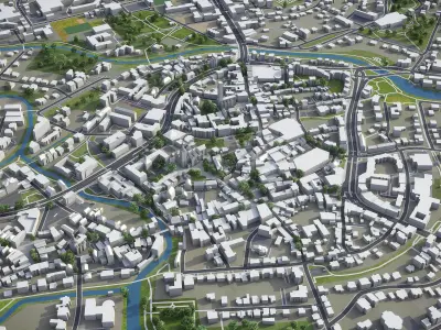 Herford  Low-poly 3D model