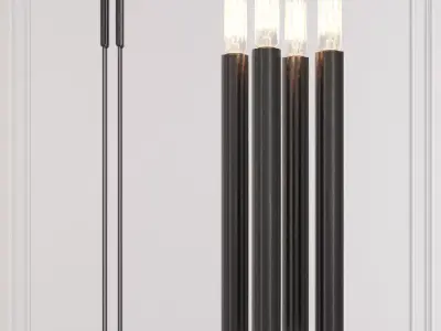 Restoration Hardware QUENOUILLES FLOOR LAMP Black 3D model