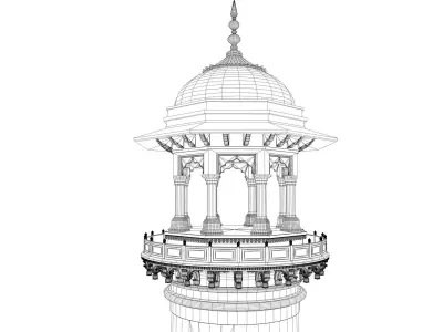 Big Taj Minar 3D model