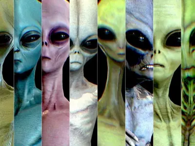 Realistic Aliens Full Pack Low-poly 3D model