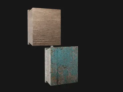 Wooden hanger modular for towels or clothes Low-poly 3D model