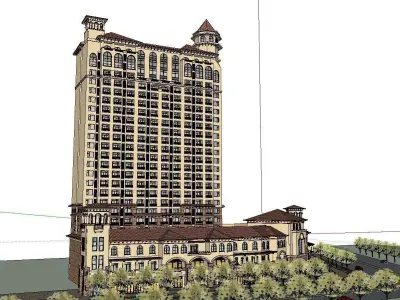 vacation spot-Resort-Fashion Leisure Hotel-0101 3D model