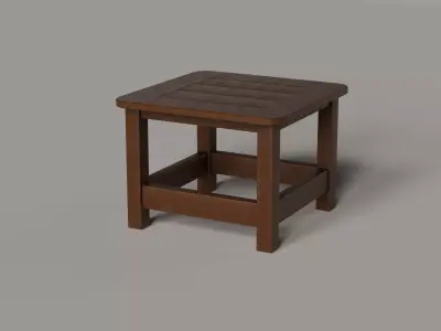 Harbour Square Slat End Table POLYWOOD 7 COLORS Low-poly 3D model