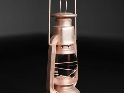 gas lamp low-poly Low-poly 3D model