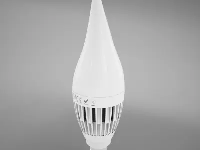 HD Candle LED Bulb 3D model