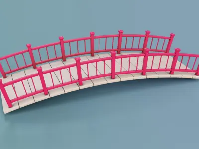 Cartoon Bridge 6 3D model