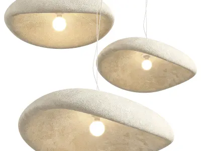 Japanese Style Wabi Sabi Chandelier 3D model