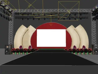 Stage party concert fashion catwalk T station  103 3D model
