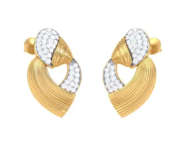 GemStone Diamond Light weight earring 46 3D print model