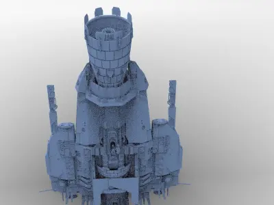 Sci-Fi Robot Tower Base 3D model