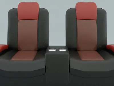 laos Stalls cinema theater chairs Low-poly 3D model