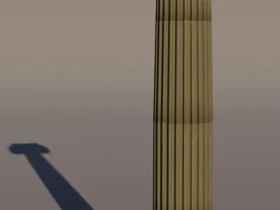 Ionic Column Low-poly 3D model