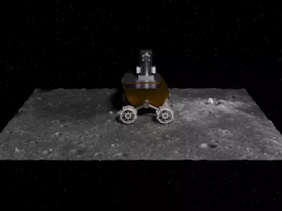 Moon Robot On The Moon 3D model