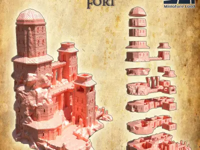 Old Dwarf Fort Tabletop Terrain 28 MM 3D print model