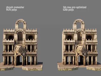 Ancient Temple Entrance 3D model