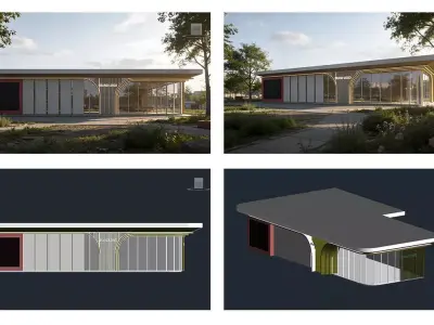 Office buildings 3D model purchase