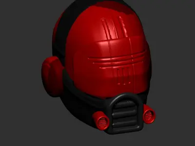 helmet high poly sculpt 3d printable ver 7 3D model 3D model 134