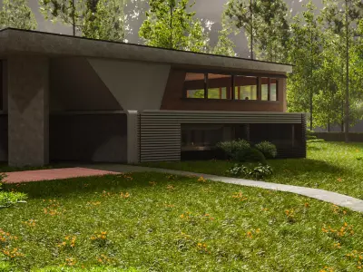 Forest home scene Free 3D model