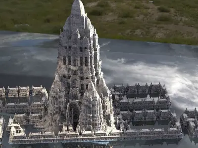 Al-Basra City Fortress Great Tower Kitbash 3D model